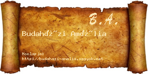 Budaházi Amália névjegykártya